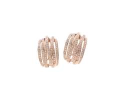 aretes oro rosa diamantes